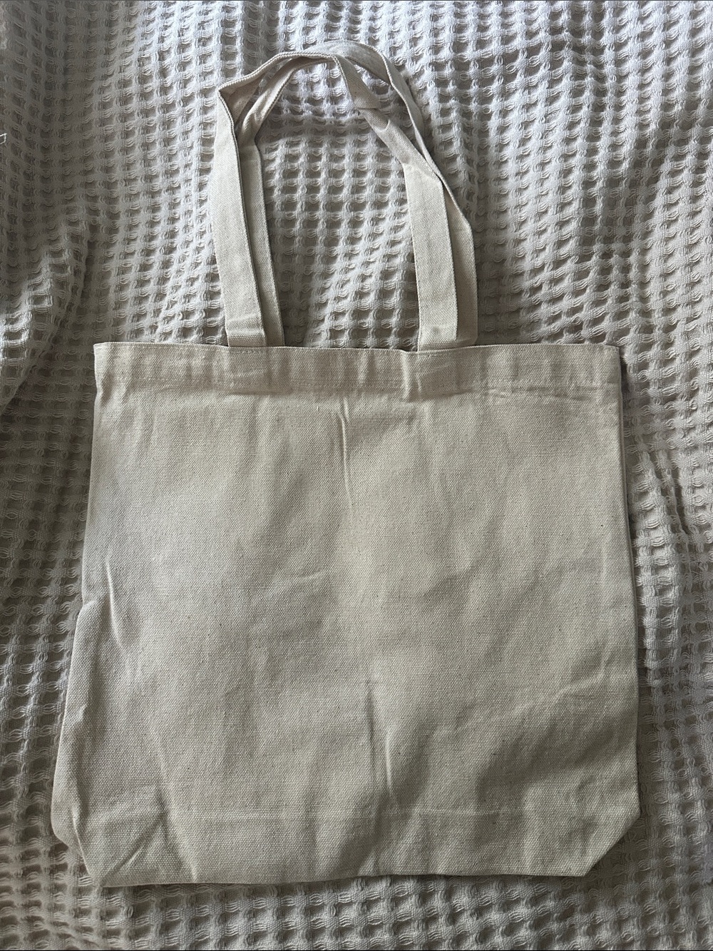 3 Natural Canvas Tote Bags - Cream